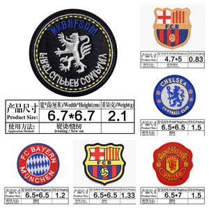 Patch Ricamata del Club di Calcio Man City, Distintivo Termoadesivo per Collezione Fan USA - Product Image 6