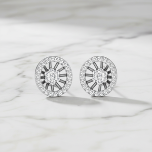 Boucles d'oreilles solitaires en moissanite naturelle |   Pierre facettée de 1 mm |   Boucles d'oreilles minimalistes pour femmes |   <span class=keywords><strong>FIZA</strong></span>_GSTUD_0484 - Product Image 2