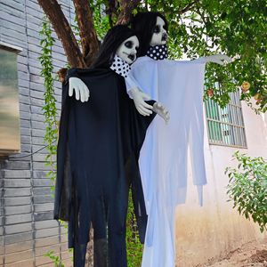Décorations d'elfes squelettes d'Halloween pour l'extérieur, alimentées par piles, accessoires de fête pour la mise en scène d'Halloween - Product Image 4
