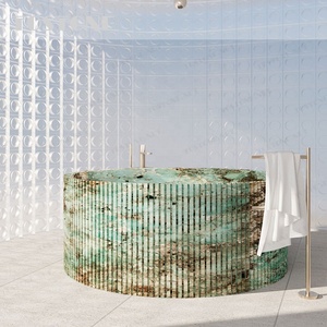 <span class=keywords><strong>Baignoire</strong></span> ovale classique en marbre naturel Tostone avec finition polie pour les petites salles de bain, villas, appartements, design d'intérieur - Product Image 1
