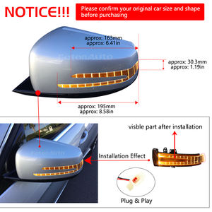 2 pz specchietto retrovisore dinamico indicatore luce di direzione per <span class=keywords><strong>Mercedes</strong></span> <span class=keywords><strong>Benz</strong></span> W176 W246 W204 S204 <span class=keywords><strong>W221</strong></span> W212 - Product Image 5