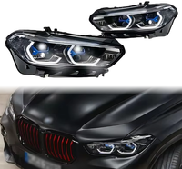 Ensemble de phares LED complets pour BMW X5 G05, lentille laser améliorée, style OSS, DRL, clignotant dynamique, phare modifié Ikon