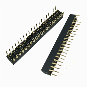 Komponen elektronik OEM 2.54 2.0 1.27 1.0 0.8mm Pin perempuan Header masuk Ganda DIP SMT Pcb 2.0mm Headers kawat rumah - Product Image 1