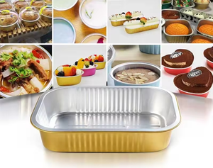 Venta al por mayor de China <span class=keywords><strong>mini</strong></span> molde de pan de aluminio desechable 3003/8011 Bandeja para hornear Caja de papel de aluminio puro al por mayor pesada con tapa - Product Image 3