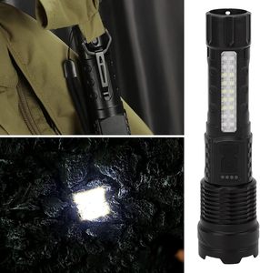 ไฟฉายซูมกำลังสูง A76 1200 ลูเมน พร้อมไฟ LED สีแดงด้านข้าง ชาร์จไฟได้ แสดงสถานะแบตเตอรี่ เหมาะสำหรับการตั้งแคมป์ มาตรฐาน IP44 ระยะส่อง 260 เมตร - Product Image 2