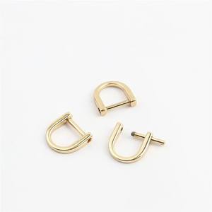 10มม. โลหะผสมสังกะสีแสงสีทองที่ถอดออกได้สกรูรูปตัวยูอุปกรณ์ฮาร์ดแวร์กระเป๋าแหวน <span class=keywords><strong>D</strong></span> เชื่อมต่อหัวเข็มขัดสำหรับสายรัด - Product Image 4