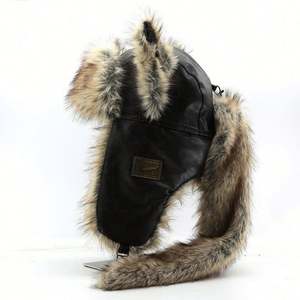 Gorro de Trapper de Piel con Diseño Novedoso, Venta al por Mayor, Gorro de Invierno para Mujer Adulta con Orejeras, Gorro de Trooper de Cuero Ajustable - Product Image 2