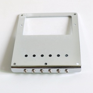 Puente de <span class=keywords><strong>Guitarra</strong></span> Moderno Cromado de Acero/Aleación de Zinc, Acabado Pulido, Diseño Duradero de 6 Selletas, <span class=keywords><strong>para</strong></span> Pastillas Humbucker - Product Image 4