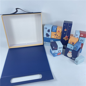 Reciclable Navidad Bebé Regalos Souvenirs Cajas Papel Cartón Almacenamiento Ciego Regalo Calendario de Adviento 24 Caja Plegable Solapa Magnética - Product Image 4