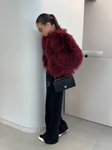 White Ski Faux Fur Jacket <strong>Coat</strong> <strong>Beach</strong> Wool Eco-Friendly Slim Fur <strong>Coat</strong> with Long Sleeves - Product Image 5
