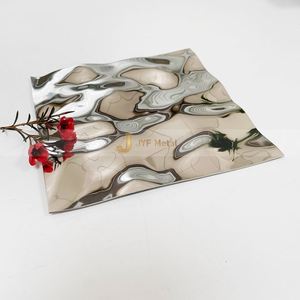 EX422 3D Water Wave Stainless Steel Ceiling Decorative Interior Projects Water Ripple <b>Sheet</b> for Hotel Lobby Design - Product Image 4