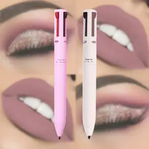 Stylo de maquillage 4 en 1 sans logo, avec eye-liner, surligneur, crayon à sourcils, vente en gros au prix d'usine