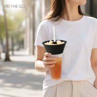 Gobelet transparent à paroi simple en PP/PET de 360 ml (12 oz) pour jus, boba, bubble tea, poulet frit, salade de fruits, hotpot, snacks et boissons