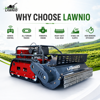 Tondeuse à gazon conforme à la norme ISO LOGWAY avec télécommande intelligente pour la protection des pentes raides, le déchiquetage forestier et la coupe de broussailles.