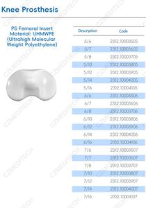 Prótesis de Rodilla Posteriormente Estabilizada, Implante de Reemplazo de Articulación Ortopédica, Prótesis de Rodilla PS - Product Image 4