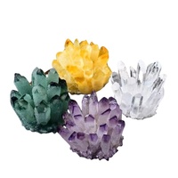 Ornements et grappes de quartz transparent en gros, pierres brutes, spécimens minéraux, décoration intérieure, cadeaux transfrontaliers