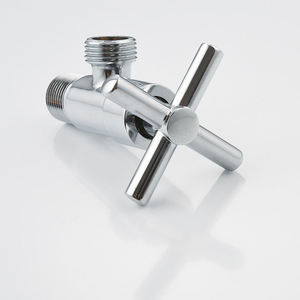 Arrêt d'eau de toilette mural chromé de 1/2 pouces, poignée ronde à 90 degrés, ouverture rapide de la salle de bains, <span class=keywords><strong>angle</strong></span> en laiton - Product Image 3