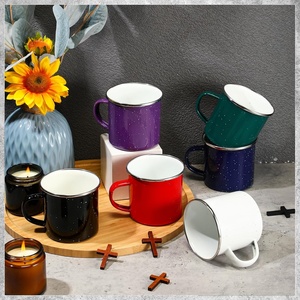 Vente en gros de tasses en métal émaillé blanc uni de 3 oz, 6 oz, 12 oz, en vrac, pour la personnalisation - Product Image 2
