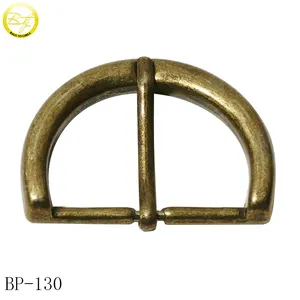Wholesale Belt Pin Buckle Maker Brass Color Adjustable Roller Clip Buckle Metal Square Buckle For Bags