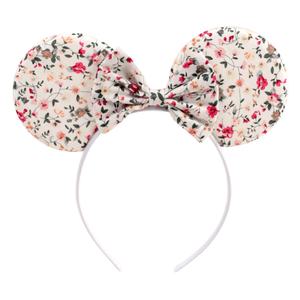 Vente en gros de pinces à cheveux et bandeaux pour enfants et filles, faits à la main, style mignon, imprimés floraux, oreilles de souris de dessin animé, taille unique - Product Image 3