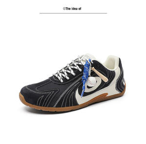 Nuevo Estilo de Zapatos Deportivos Casuales, Cómodos y Transpirables con Cordones, Suela Delgada, Parte Superior de Microfibra, Versátiles, Retro, para Parejas, a la Moda - Product Image 5