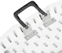 Table ronde pliante en plastique blanc durable, populaire pour les hôtels et les restaurants en plein air, meubles de banquet moulés par soufflage