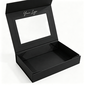Boîte rigide pliable créative pour le présentation de cils, rouges à lèvres, maquillage et cosmétiques, boîte cadeau en papier magnétique pliable - Product Image 2