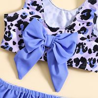 OEM ODM Custom OEKO-TEX meisjes 2-delige bikini badpak luipaard vlinderprint kinder zomer strand groothandel