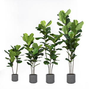 3ft 4ft 5ft 6ft cao lớn lá cây nhân tạo giả ficus lyrata nhà máy giả fiddle lá vả cây cho phòng khách Patio trang trí nội thất - Product Image 1