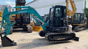 Mini-excavatrice Kobelco 5,5 tonnes modèle 2020 avec godet de terrassement de 0,12 m³ de capacité, moteur d'occasion - Product Image 5