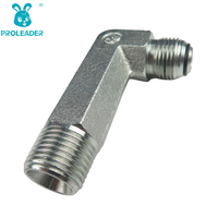 1JN9-L Raccord coudé à 90 degrés en acier inoxydable de haute qualité, extra-long, JIC mâle vers NPT mâle, connecteur et adaptateur hydraulique