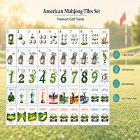 Ensemble de Mahjong américain de qualité supérieure, 160 pièces, en acrylique à 4 couches, design de sac de golf personnalisé, taille standard, ensemble de jeu, cadeau pour adultes