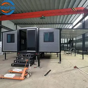 WinFair Luxury 2 3 Bedroom Prefabricated Homes Steel Structure Made 20ft Expandable Prefab Container House