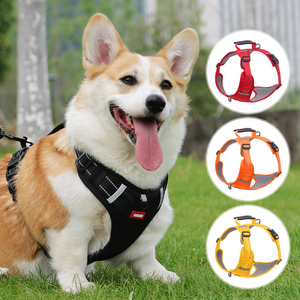 Harnais pour <span class=keywords><strong>chien</strong></span> Petop en tissu polyester, 4 points réglables, réfléchissant, respirant, boucle à dégagement rapide pour la marche en extérieur - Product Image 2