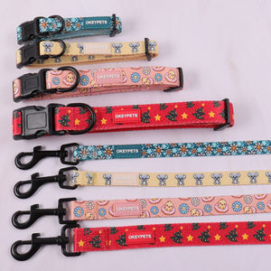 Conjunto de correa de <span class=keywords><strong>collar</strong></span> de perro de nuevo estilo 2025 con gancho de Metal acolchado de neopreno suave duradero fuerte logotipo personalizado conjunto de correa de perro - Product Image 1