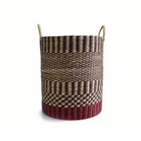 Panier Bolga décoratif en jonc de mer fait à la main au Vietnam/Panier en jonc de mer avec poignée