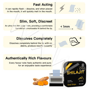 Articles les plus vendus Bandelettes orales Shilajit énergétiques sans sucre Shilajit à absorption rapide en couche mince - Product Image 5