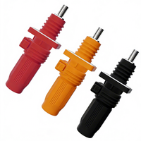 Connecteur de borne de batterie de stockage d'énergie 120A, prise coudée noire-orangée, boîtier électrique, bornier de connexion
