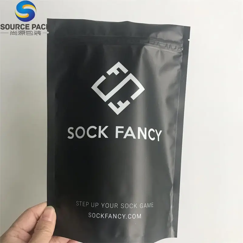 Dây kéo sock t Áo sơ mi may mặc bao bì Ziplock may mặc quần áo nhựa túi đứng lên túi