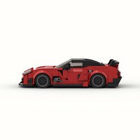 Voiture de course MOC très populaire, compatible avec les jouets de construction éducatifs à petites pièces pour enfants, en plastique, pour l'exportation transfrontalière