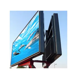 Utdoor-pantalla grande de alta definición para exteriores, cartelera LED de doble cara, resistente al agua