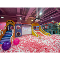Équipement de terrain de jeu intérieur en bois pour enfants, toboggan en plastique, terrain de jeu extérieur pour enfants, ensemble de jeux