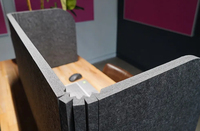 Séparation acoustique insonorisante de feutre de fibre de polyester de diviseur de bureau personnalisable de Table de bureau de quantité minimale de commande bas