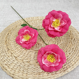 Nouvelles tiges de pivoines artificielles blanches à 3 têtes, en soie, pour arrangements floraux à la maison ou à l'hôtel - Product Image 5