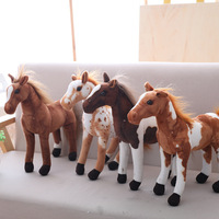 Peluche de cheval réaliste personnalisée, jouet en peluche en coton PP, super doux, couverture en peluche, décoration de la maison, 31-50 cm, jeunes de 7 à 14 ans