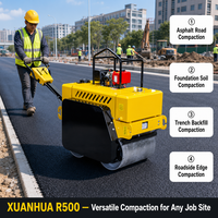 Compacteur vibrant à double tambour R500 de 2,5T, 25kN, diesel, pour la construction routière