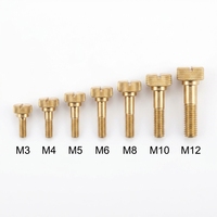 Longfan H62 Brass Thumb Screw Slotted Standard Thread Metric Hand Tightening Decorative Fastener M3-M12 OEM Custom
