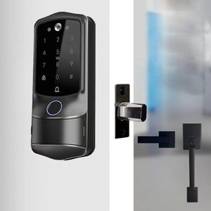 <span class=keywords><strong>Serrure</strong></span> de <span class=keywords><strong>Porte</strong></span> à <span class=keywords><strong>Entrée</strong></span> Sans Clé Aurelysse avec WiFi Intégré, Verrou Intelligent APP à Distance, Empreinte Digitale, Pavé Tactile et Pêne Dormant Électronique - Product Image 2