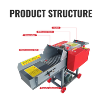 Nouveau hachoir à paille pour alimentation animale tige de maïs fourrage ensileuse déchiqueteuse ferme herbe coupe-paille broyeur découpeuse pour usage agricole