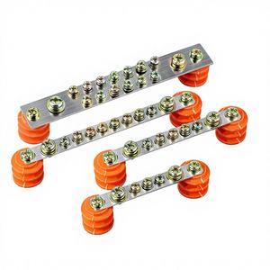 Isolateur <span class=keywords><strong>de</strong></span> barre omnibus en cuivre pour fil neutre 2x20/3x25, borne simple/<span class=keywords><strong>double</strong></span>, pour boîtier <span class=keywords><strong>de</strong></span> <span class=keywords><strong>distribution</strong></span> neutre et terre, tension nominale non spécifiée - Product Image 1